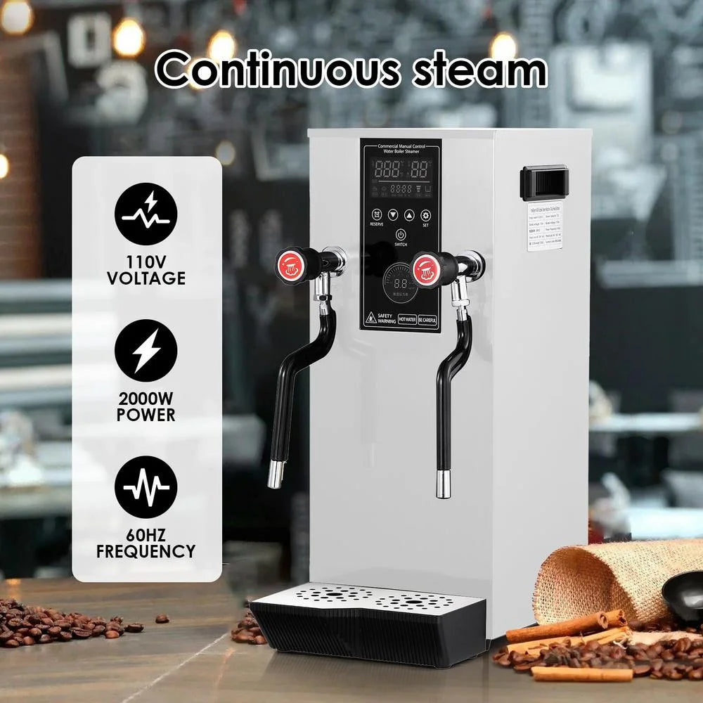 Commercial Coffee Milk Frother, 110V Automatic Frother with 12L Capacity for Restaurants (Black)