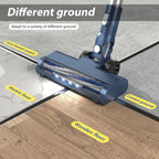PrettyCare Cordless Vacuum Cleaner, 6-in-1 Lightweight Stick Vacuum,Self-Stand,Deep-Blue,W200-DB