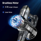 Lazyswan Cordless Vacuum Cleaner 35KPA 400W Stick Vacuum 50min 2200mAh for Home Pet Hair Car Carpet Hardwood Floor