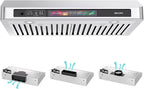 30 Inch Under Cabinet Range Hood with Voice/Gesture/Touch Control, 900 CFM Kitchen Vent Hood with 4-Speed Exhaust Fan, Stainless Steel Stove Hood with LED Lights, Baffle Filters