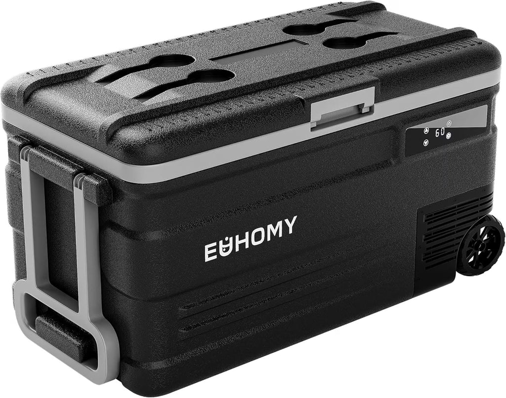 EUHOMY 12 Volt Refrigerator, 79 QT 12V Fridge, Electric Cooler 12/24V DC 110-240V AC, Car Refrigerator 0℉~68℉, 12 Volt Cooler for Camping, Trip, Truck, Boating, Outdoor.