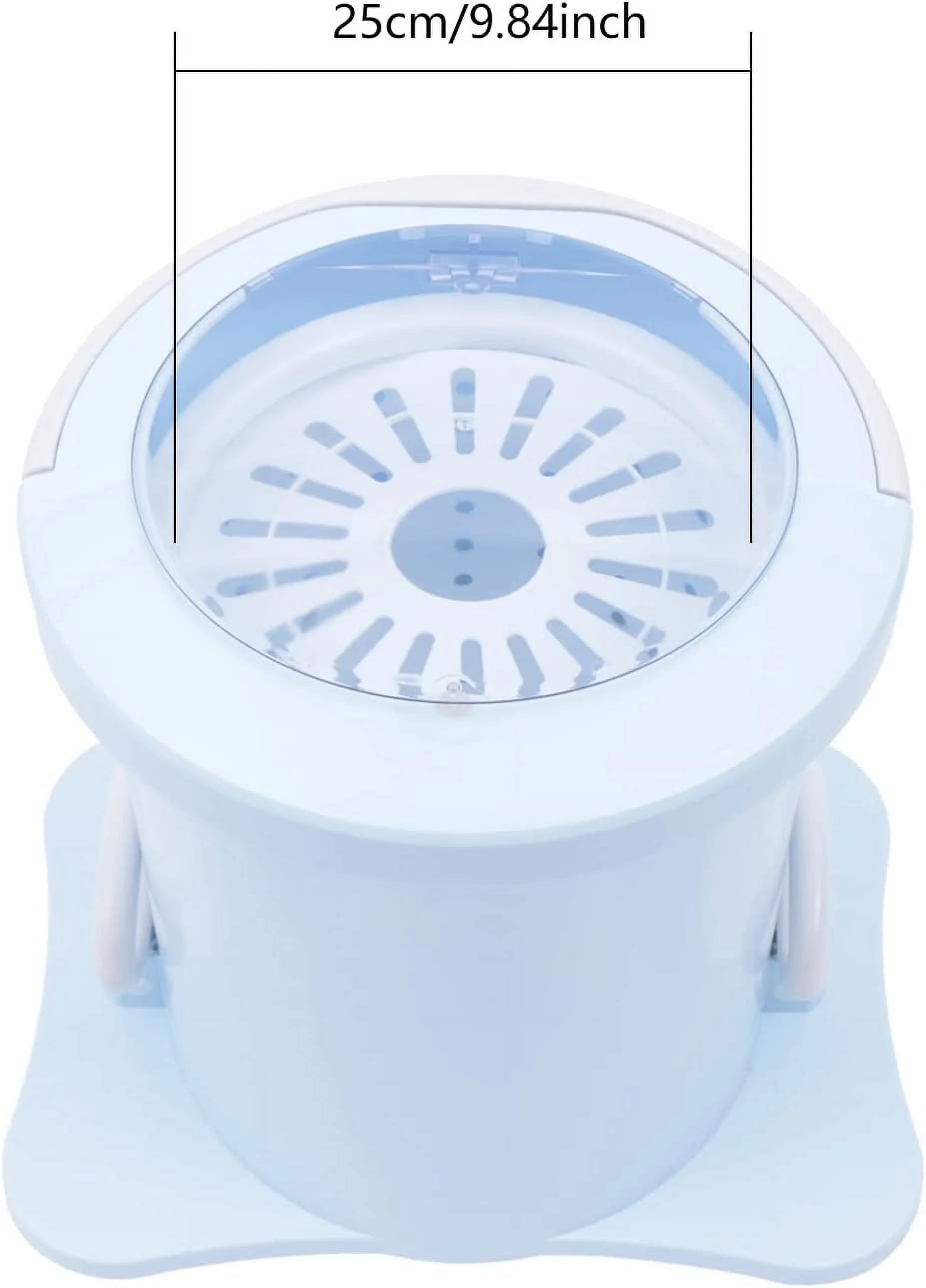 Portable Compact Spin Dryer, Manually Pulling Rope Dryer, Blue Manual Dehydrator, Foot Pedal Type Electricity Free Dehydrator for Camping Apartments Traveling Home And Dormitory