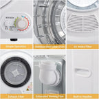 RovSun 110V White Stainless Steel Electric Tumble Dryer