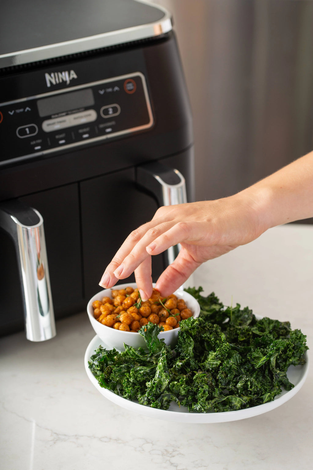 Restored Ninja? Foodi? DZ100 4in1, 8qt., 2Basket Air Fryer with DualZone? Technology (Refurbished)