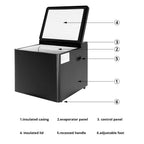 Smad Chest Freezer LPG/12V/110-120V Refrigerator Outdoor Travel Fridge 1.6 Cu ft Indoor Car