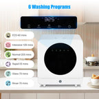 Portable Countertop Dishwashers, 6 Washing Programs, Compact Dishwashers with 5L Water Tank for Small Apartments