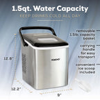 Igloo Handled Automatic Ice Machine Self Cleaning Countertop Ice Maker with Scoop, Aqua