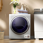 GVN Dryer, Drying Machines,1.5 Cu .ft Clothes Dryer with with Stainless Steel Wall Mount-Gray