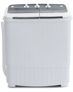 TABU 16.5lbs Portable Washing Machine,Electric Twin Tub Wash&Spin Combo,Semi-Automatic Washer,Gray