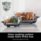 Ninja Crispi 3-in-1 Portable Glass Air Fryer Cooking System, 1500W, 4-Qt & 5-Cup TempWare Glass Containers with Storage Lids, Microwave, Freezer & Dishwasher Safe, White, FN100WH
