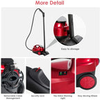Canddidliike 2000W Steam Cleaner with Large Tank, Heavy Duty Multi-purpose Steam Cleaner Mop with Detachable Handheld Unit, Steam Cleaner with 19 Different Accessories for Indoor, Red