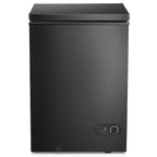 KNDKO 3.5cu.ft Compact Chest Freezer, Mini Freezer with Adjustable Temperature, 2 Removable Baskets, Top Open Door, Energy Saving, Black