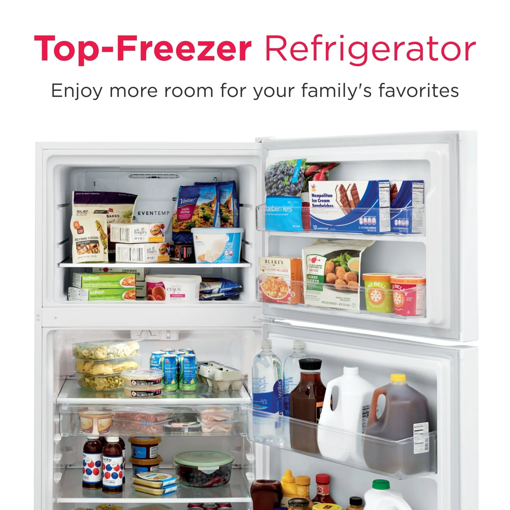 Frigidaire FFTR2045VW 20 Cu. Ft. Top-Freezer Refrigerator, Garage Ready, White
