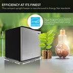 Whynter 1.1 cu. ft. Energy Star Upright Freezer with Lock CUF-112SS