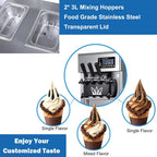 SIHAO 1200W Commercial Ice Cream Machine Countertop 18L/H Soft Serve Ice Cream Maker with LED Display