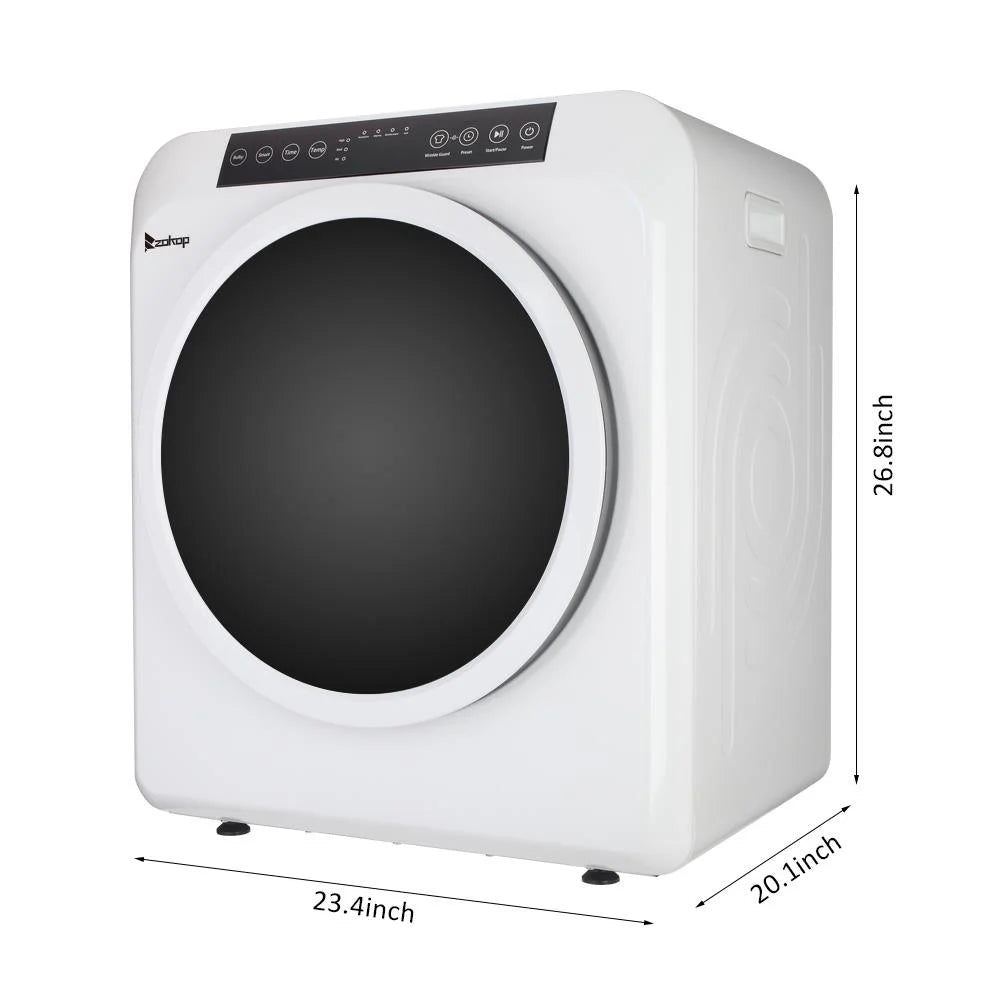 Winado Upgrade 13lbs Tumble Dryer Electric Compact Drying Machine, White