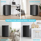 Sybels 3.2 Cu.Ft Mini Fridge with Freezer, Compact Single Door, Adjustable Thermostat & Low Noise, Perfect for Bedroom, Dorm, Office, Black