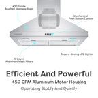 CIARRA Black Range Hood 30 inch Wall Mount Vent Hood Ductless Ducted Convertible CAB206P75