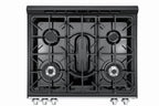 Kenmore 22-76853 5.6 cu. ft. Front-Control 5 Burner True Convection Gas Range with Oven, Large Window, Three Oven Racks, Dishwasher Safe Cast Iron Grates