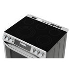 Midea 30-In Slide-In Electric Range with Wi-Fi Connectivity and Fan Convection, Stainless Steel,  MES30S2AST