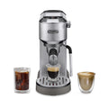 De'Longhi Dedica Duo Espresso Machine, Compact Size with Built in Frother for Latte Art, Brew Espresso, Cold Brew, Lattes & More, Stainless Steel