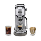 De'Longhi Dedica Duo Espresso Machine, Compact Size with Built in Frother for Latte Art, Brew Espresso, Cold Brew, Lattes & More, Stainless Steel