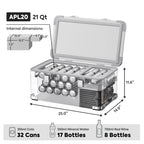 APL20 Aluminum Single Zone 21QT Portable Refrigerator Silver