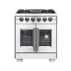 FORNO Capriasca 30" Freestanding French Door Gas Range