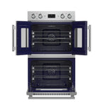 Forno Gallico 30-Inch Electric French Door Double Oven, Stainless Steel, Convection Cooking, Touch Control Panel, Self-Cleaning Function