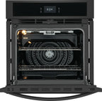Frigidaire FCWS2727AB 27 inch Black Single Electric Wall Oven with Fan Convection