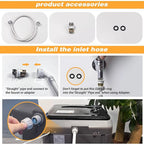 Top Load Washing Machine 17.7 lbs Full Automatic Clothes Washer with 10 Programs & 8 Water Levels for Apartment,Bathroom, Gold