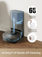 Dreame 3-in-1 Robot Vacuum and Mop, Advanced AI and LiDAR Navigation, Self-Emptying Base, D10s Plus