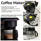 Nostalgia 3-in-1 Breakfast Station - Includes Coffee Maker, Toaster Oven, Oven, Non-Stick Fry Pan And 4-Slice Toaster - Multi-Function Breakfast Maker with Timer