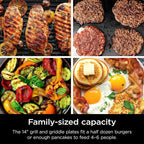 Restored Ninja GR100 Sizzle Smokeless Indoor GrillBundle with 2 Year Enhanced Protection Pack (Refurbished)