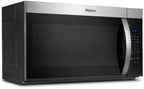 Whirlpool 1.7 cu. ft. Over-the-Range Microwave Oven with 1,000 Watts, 2-Speed 300 CFM Venting System, Add 30 Seconds, Dishwasher-Safe Turntable Plate, and Cooktop Lighting: Stainless Steel