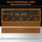 Garvee 30" Single Wall Ovens, 4.8 Cu.ft Built-in Convection Oven, Electric Oven with Safety Lock, LED Display, Touch Control, Timer for Kitchen, 3800W, 240V, Sliver