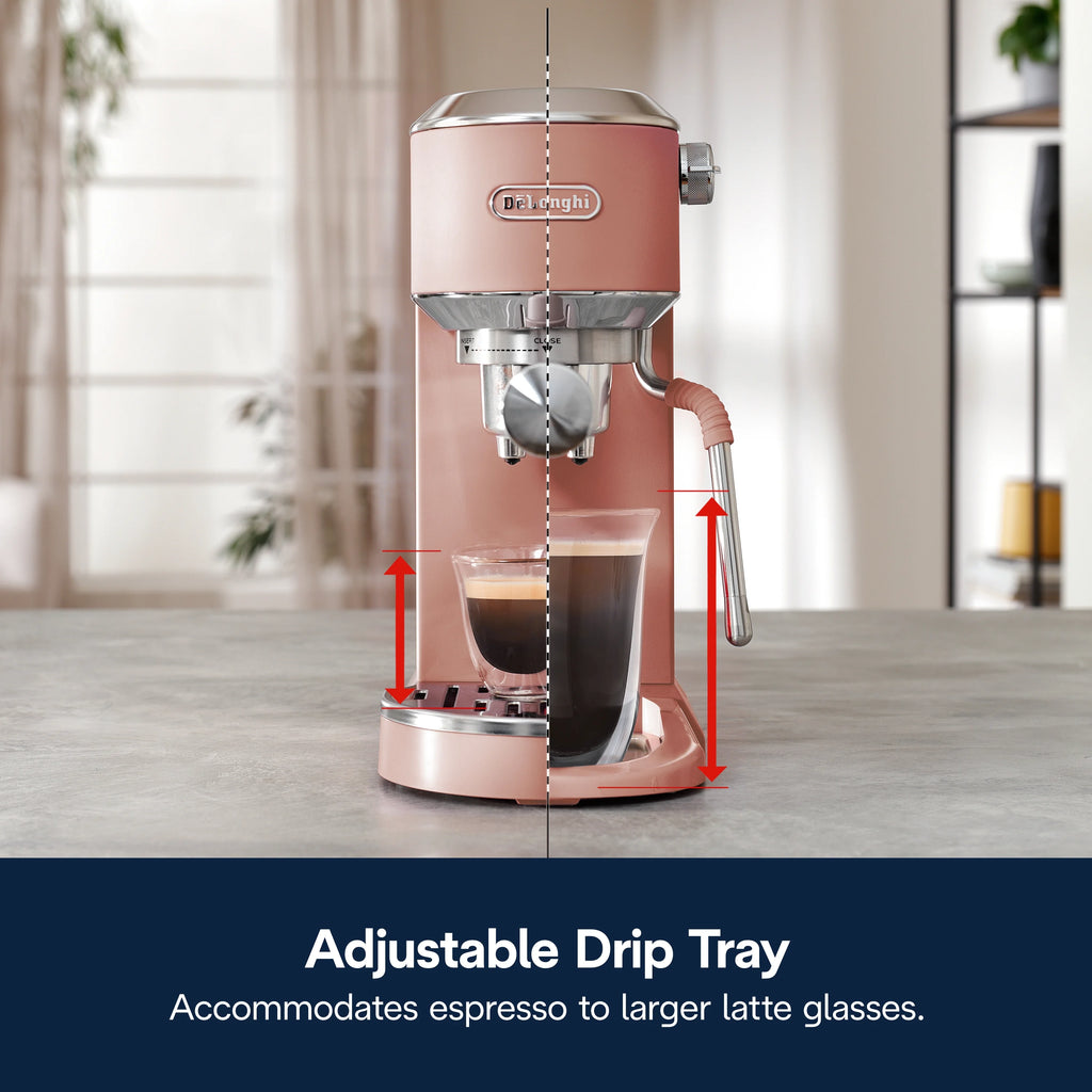 De'Longhi Dedica Duo Espresso Machine, Compact Size with Built in Frother for Latte Art, Brew Espresso, Cold Brew, Lattes & More, Stainless Steel