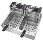 5000W 12 Liter Electric Countertop Deep Fryer Dual