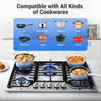 30 Inch Gas Cooktop Sunmaki 5 Burners Gas Stovetop