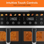 Whall 12QT Touchscreen Air Fryer Toaster Oven, 12 Pre-set Menus, Clear Window, Less Oil
