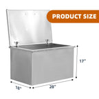 Towallmark Deep Chest Freezer,Mini Upright Small Freezerfor Outdoor Kitchen Patio Ice Bar,Silver