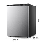 KNDKO 2.6Cu.ft Upright Freezer, Mini Freezer with Reversible Single Door, Removable Shelves, Adjustable Thermostat for Home/Kitchen/Office, Silver