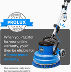 Prolux Core 15 in. Loaded Commercial Light Hand-Driven Floor Buffer Scrubber