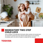 TOSHIBA 0.9 Cu Ft Microwave Oven, 6 Auto Menus, Mute Function, Child Lock, 900W, Stainless Steel