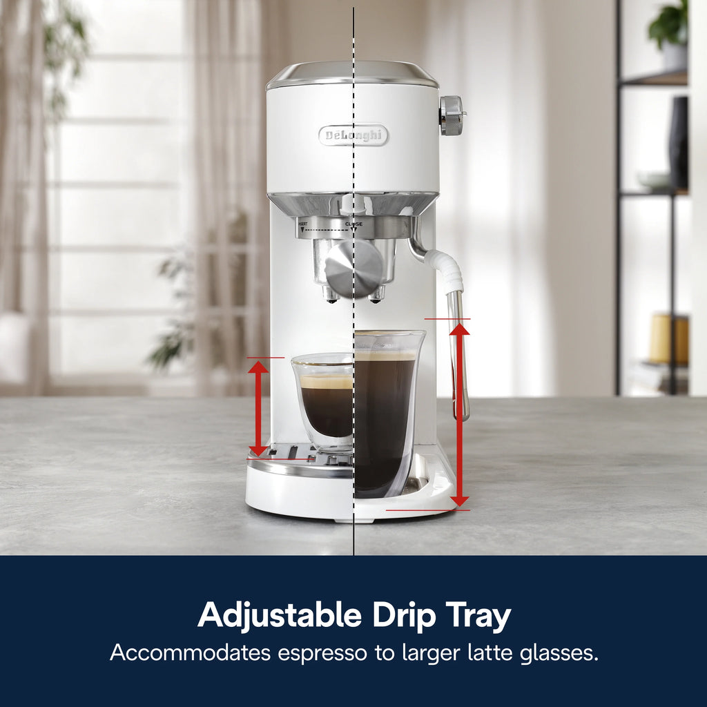 De'Longhi Dedica Duo Espresso Machine, Compact Size with Built in Frother for Latte Art, Brew Espresso, Cold Brew, Lattes & More, Stainless Steel