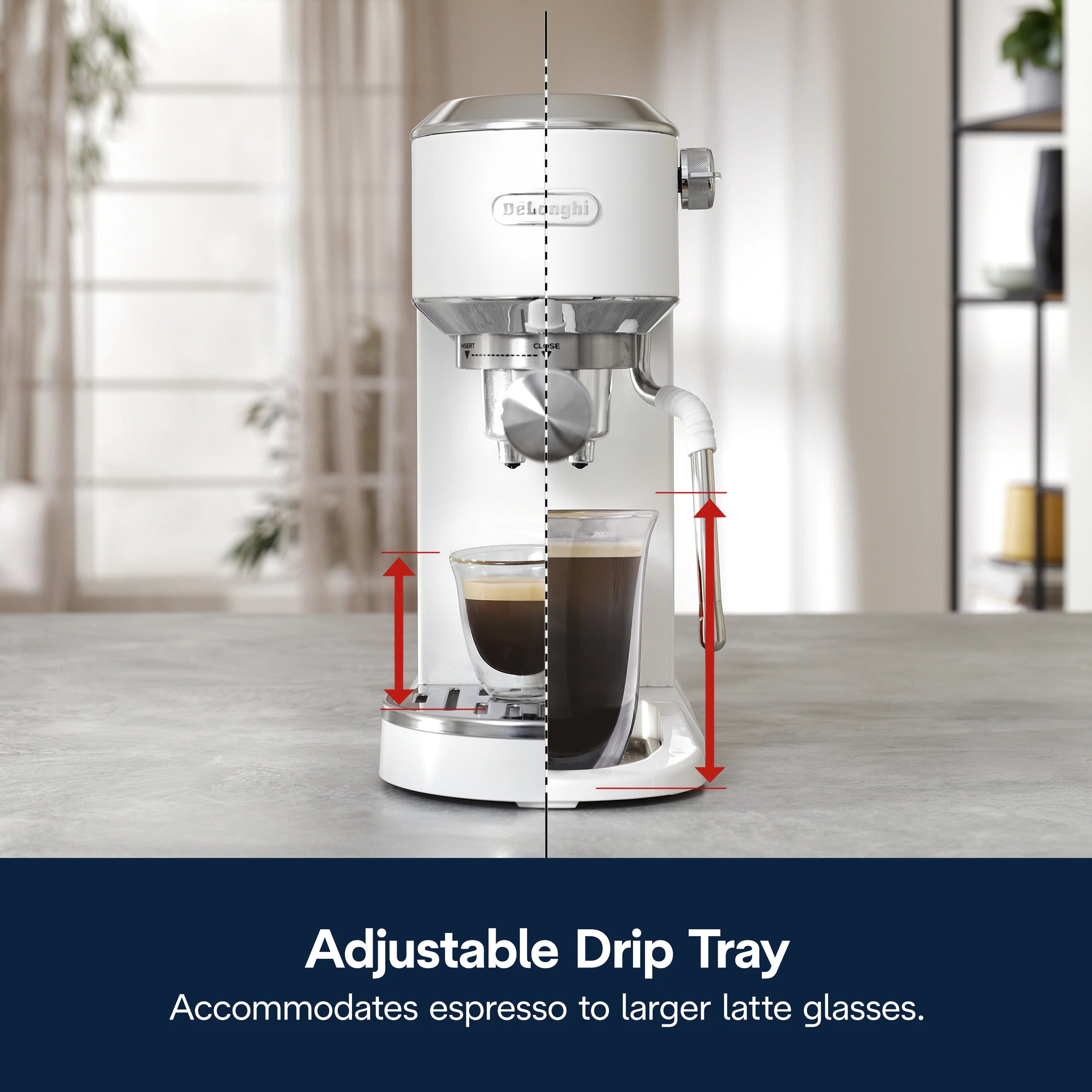 De'Longhi Dedica Duo Espresso Machine, Compact Size with Built in Frother for Latte Art, Brew Espresso, Cold Brew, Lattes & More, Stainless Steel