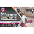Shark StainForce Cordless Portable Spot, Stain, & Odor Remover System for Carpets, Area Rugs, Upholstery, Stairs, Cars, with Storage Caddy, and Full-Size Cleaning Solution, White, HX100
