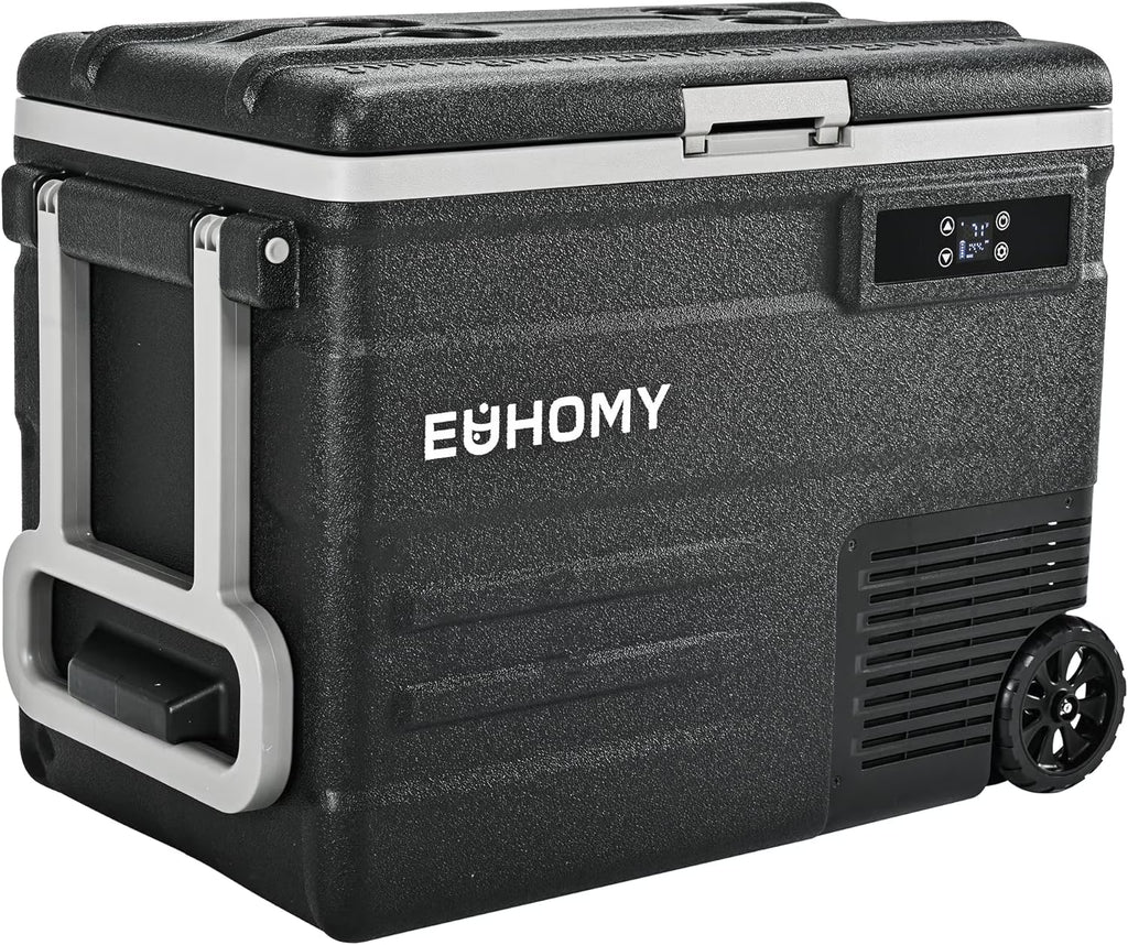 EUHOMY 12 Volt Refrigerator, 79 QT 12V Fridge, Electric Cooler 12/24V DC 110-240V AC, Car Refrigerator 0℉~68℉, 12 Volt Cooler for Camping, Trip, Truck, Boating, Outdoor.
