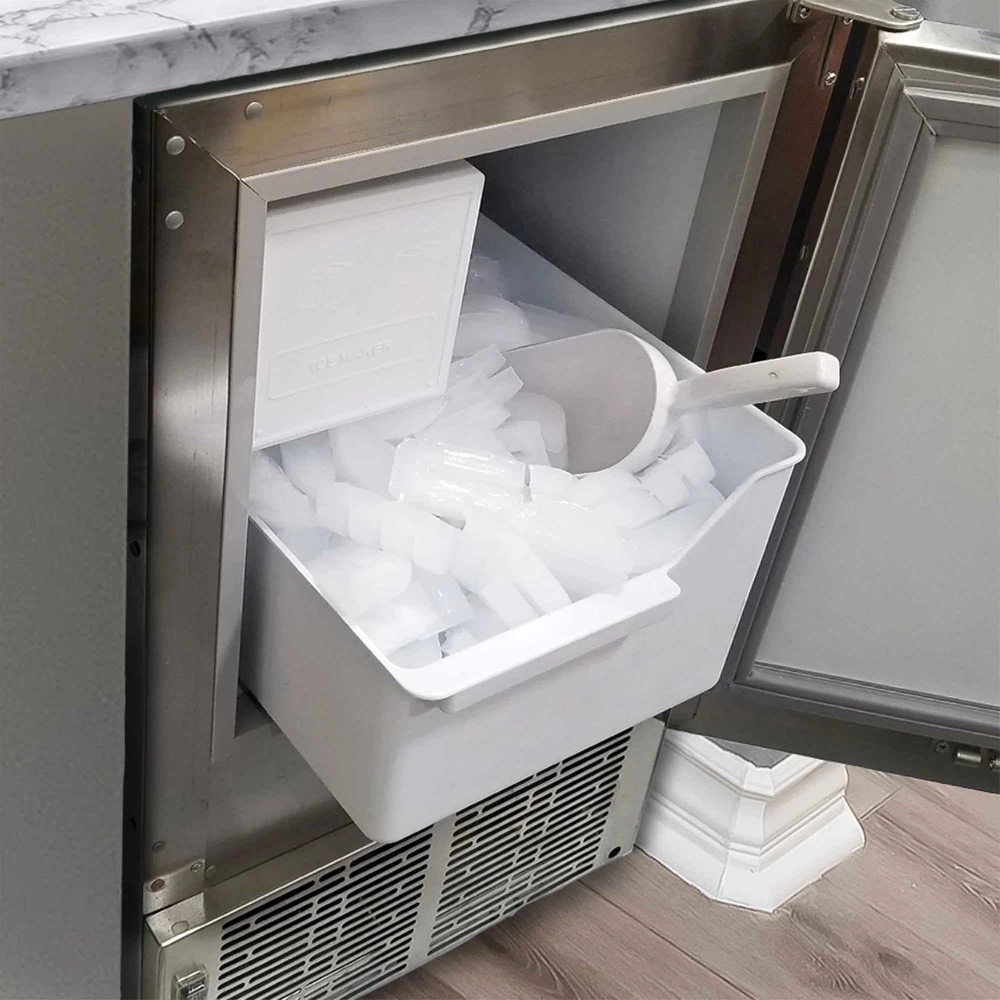 Whynter 14'' Undercounter Automatic Stainless Steel Marine Ice Maker 23lb Daily Output