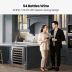 Whynter 24 inch Wine Cooler Refrigerator, 54 Bottle Wine Fridge with Stainless Steel Glass Door